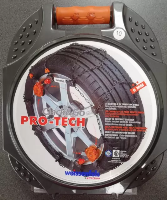 Snow Chains, Weissenfels M44 10 Clack&Go Pro-Tech, See Photos for tyre sizes