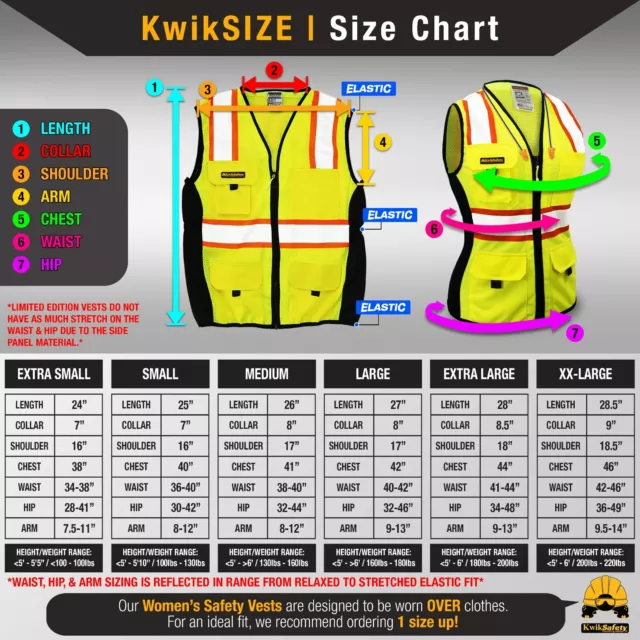 KwikSafety FIRST LADY Class 2 ANSI PPE Hi Vis Surveyor Women's Safety Vest 2