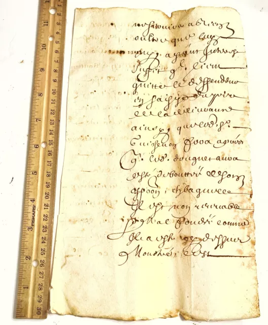 1668 AD Paper Manuscript Document From Post Medieval Renaissance Period — A