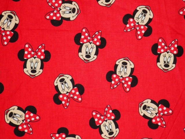 Fat Quarter Disney Minnie Mouse Fabric Toss Springs Creative Quilting Cotton  Fq