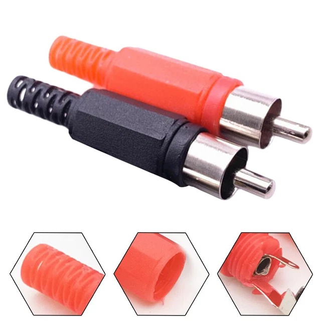 RCA Male Plug Welding Joint 4PCS Durable For RCA Speaker Equipment Parts