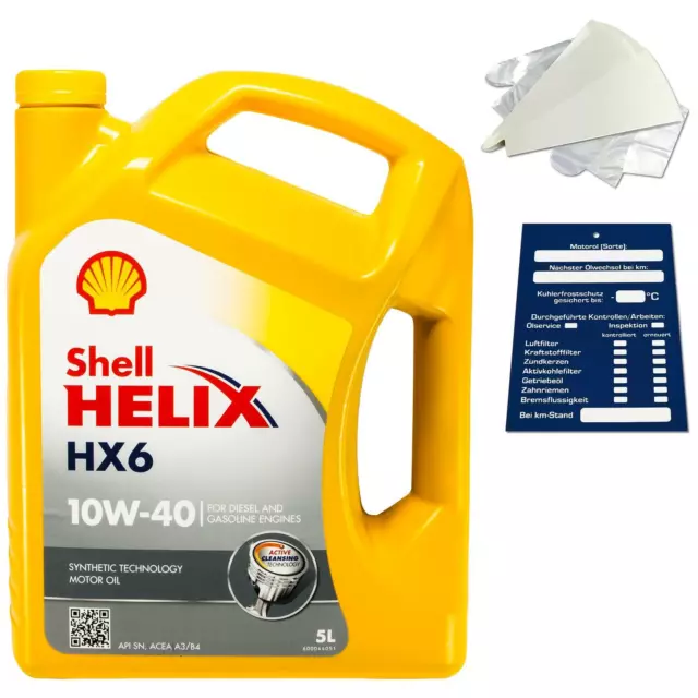 5 Litre Original Shell Helix HX6 10W40 L'Huile De Moteur 550039794 MB 229.3 Kit