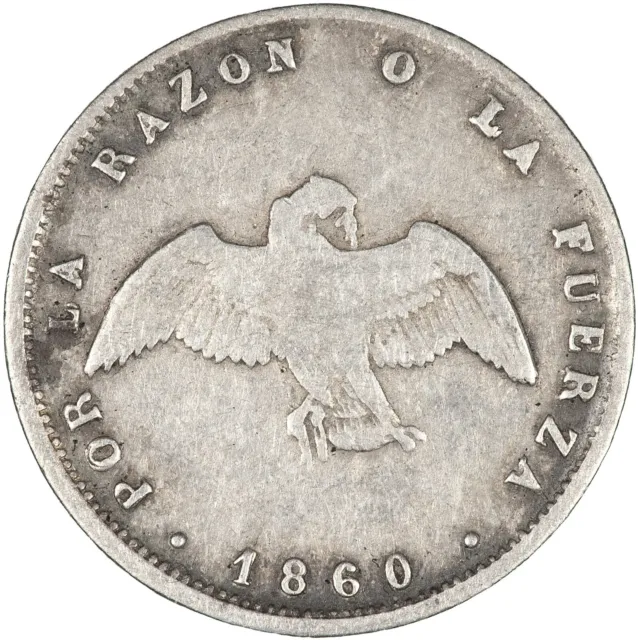Chile 1860 1/2 Decimo VF