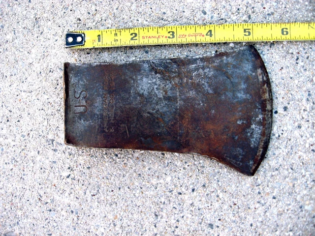 Vintage Axe Head Hatchet 1944 U.S WWII Military AMERICAN FORK & HOE Co.