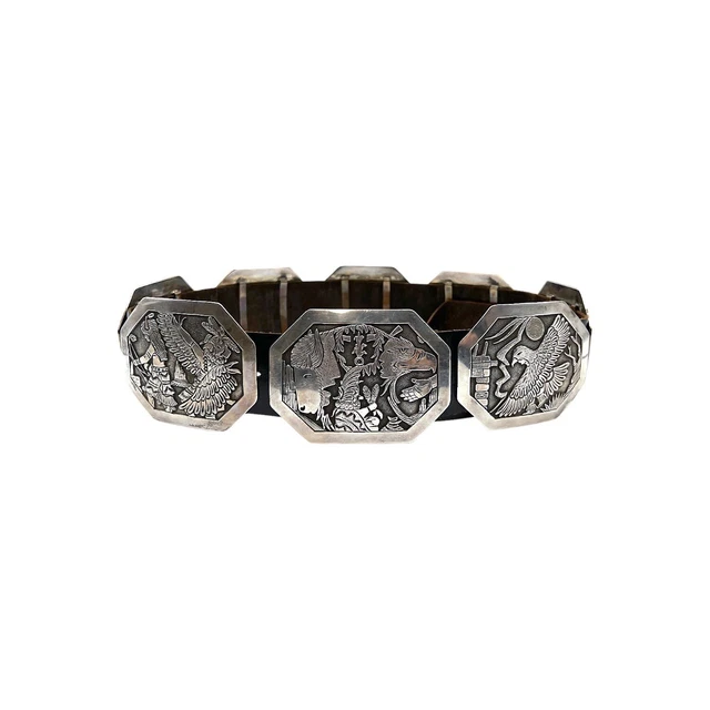 Floyd Becenti Navajo Sterling Silver Concho Belt Floyd Becenti Navajo Sterling Silver Concho Belt