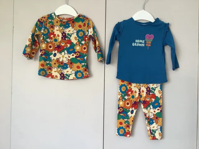 Top e leggings outfit per bambine neonate età successiva 3-6 mesi maglia floreale