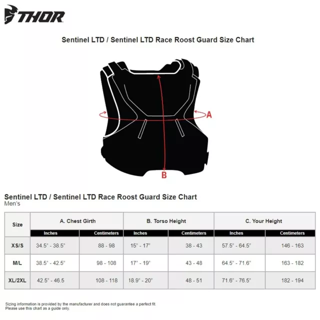 Thor Sentinel LTD Roost Guard Chest Protector MX Motocross ATV - Pick size/Color 2