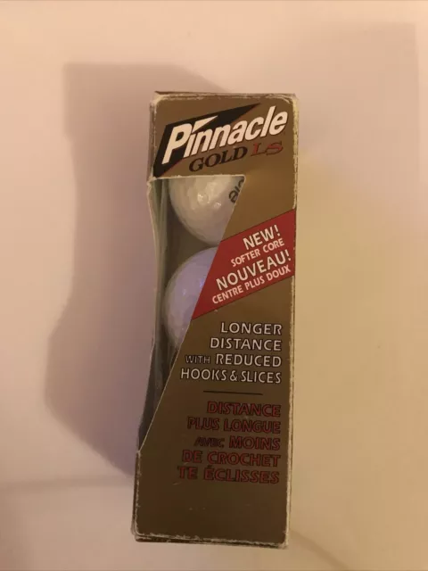 Box Of 3 ‘Pinnacle’ Gold Distance No:2 Golf Balls Longer Drives & Irons