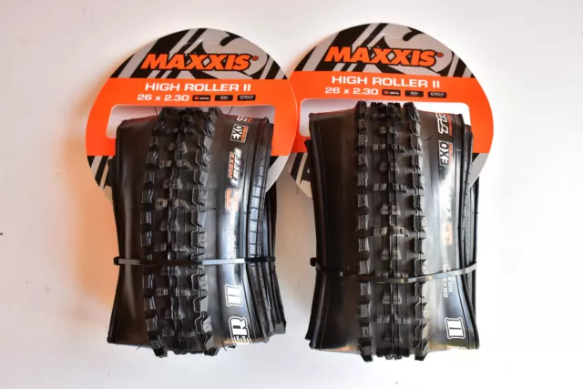 2x NEU MAXXIS Highroller II Faltreifen 26x2.30 Zoll  3C MaxxTerra Exo TR 58-559