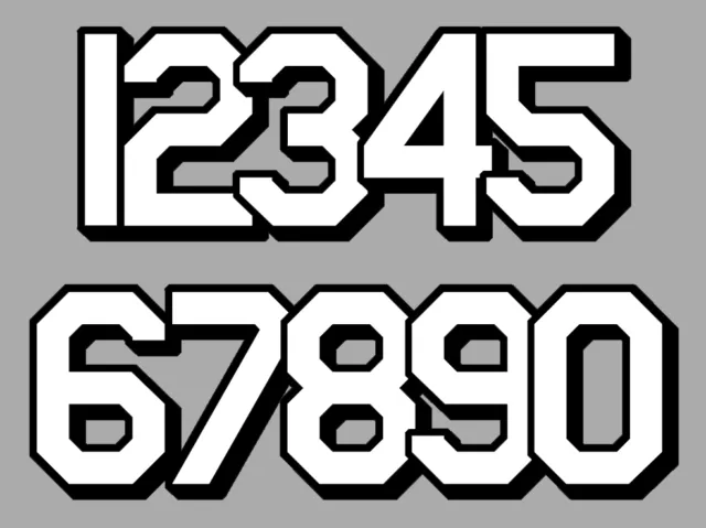 Sticker Italy Race Number Sticker Rally Motocross Height 15 cm