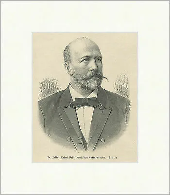Dr. Julius Robert Bosse Preußischer Kultusminister Kaiserreich Holzstich E 25165