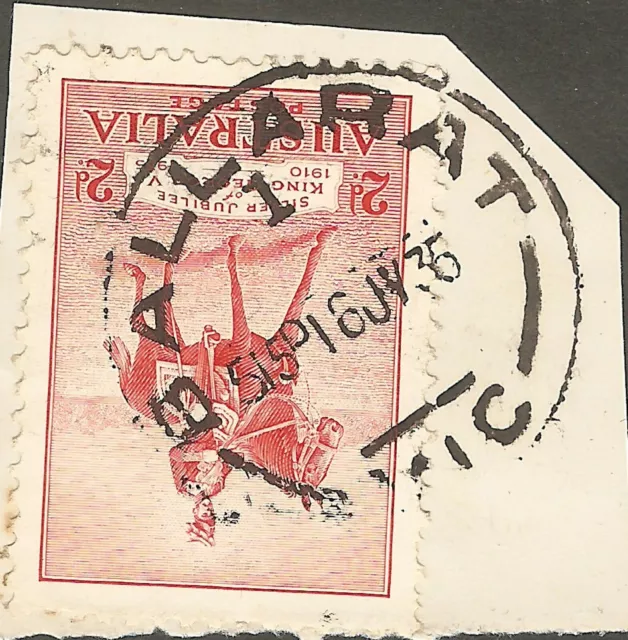 VICTORIA POSTMARK: BALLARAT 1 / VIC on 2d KGV Jubilee (1935)