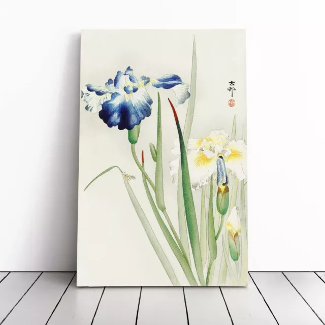 Irises Flowers Floral Asian Ohara Koson Canvas Wall Art Print Framed Picture