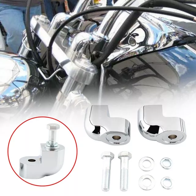 2x Motorcycle Handlebar Risers Bar Clamp Kit Mount Fit For Honda VTX1300C 04-09