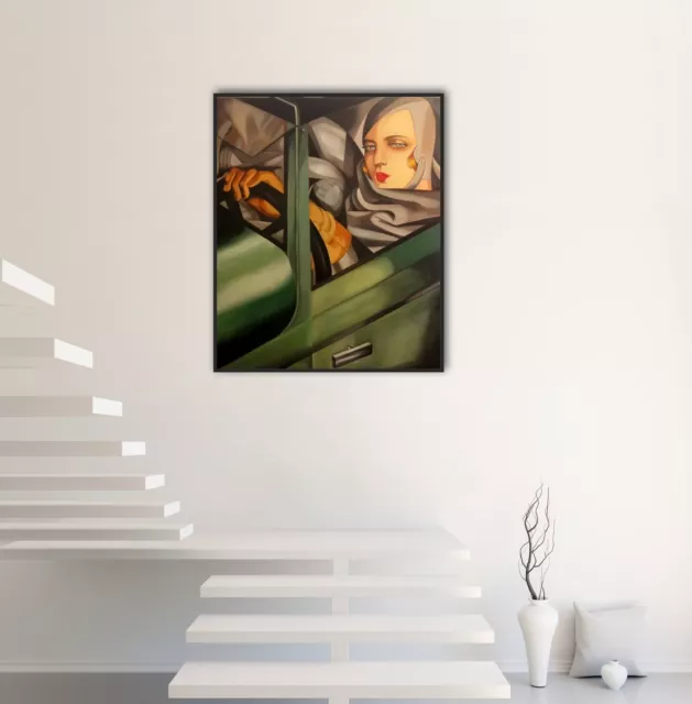 Quadro Tamara De Lempicka  “autoritratto Sulla Bugatti Verde 1925” Olio Su Tela