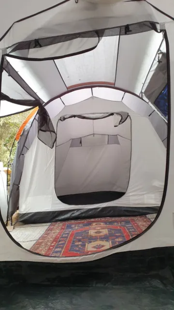 tenda campeggio, igloo due camere, LxPxH m. 6,50x2,10x1,90, ottimo stato    
