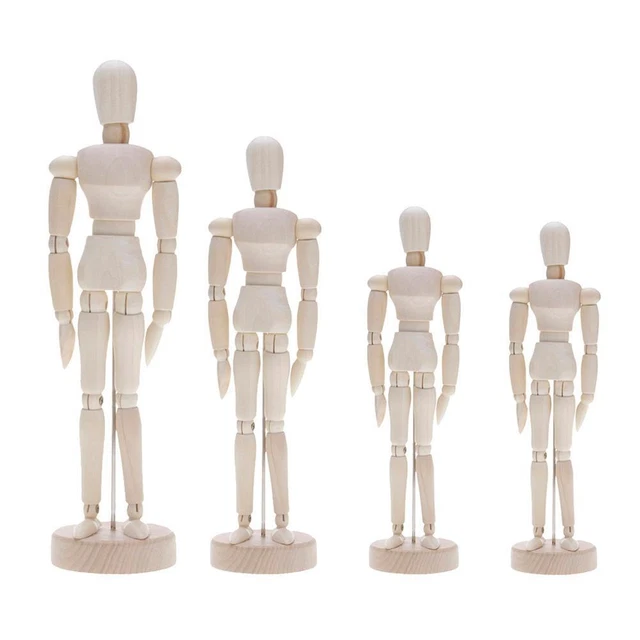 5 Stck. Holz bewegliche Gliedmaßen menschliche Figur Modell Künstler Skizze (14 cm) * Z