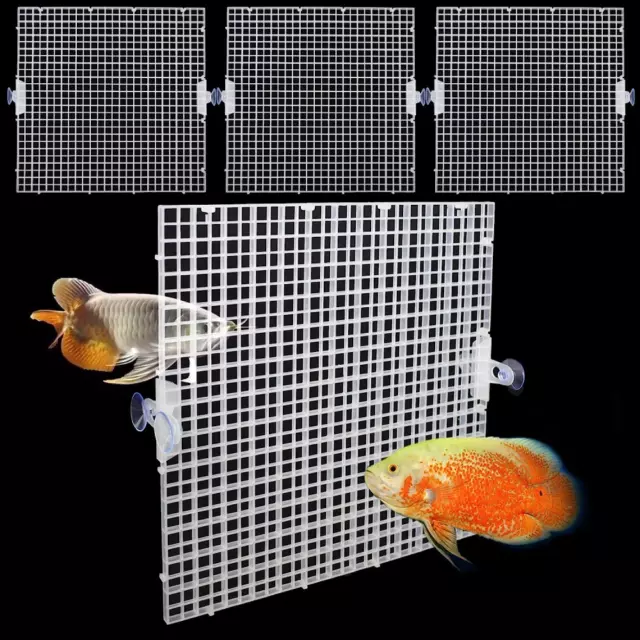 4PCS Fish Tank Divider Aquarium Bottom Isolation Filter Tray Filtration Grid Net