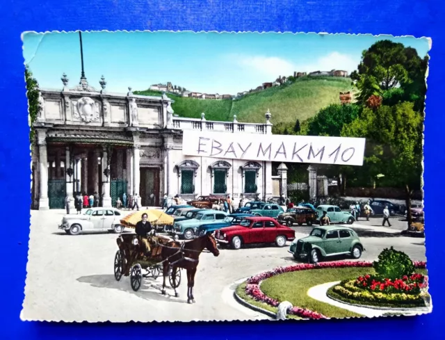 🔵 Cartolina Montecatini Terme Stabilimento Tettuccio Ingresso Carrozza Auto 😂