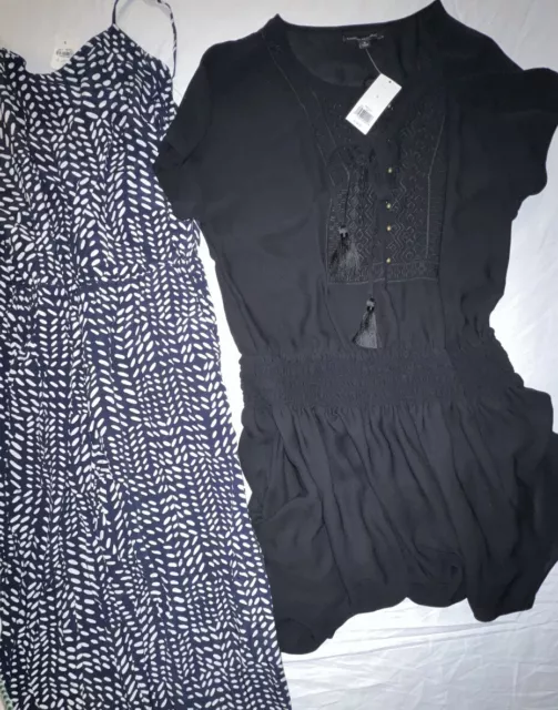 Womens 2pc Clothing Bundle Size Sm Banana Republic ￼Black Dress & Loft Jumper