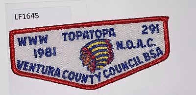 Boy Scout OA Lodge 291 Topa Topa 1981 NOAC Flap