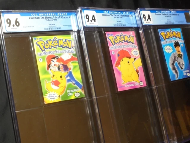 POKEMON ELECTRIC TALE OF PIKACHU #1 CGC 9.6 NM+ #2 #3 VIZ Mini Comic VHS EDITION