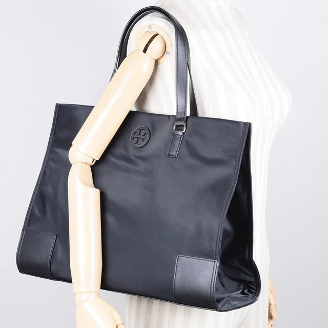 NEW TORY BURCH Ella Black Nylon Tote Large Travel Shoulder Bag Purse