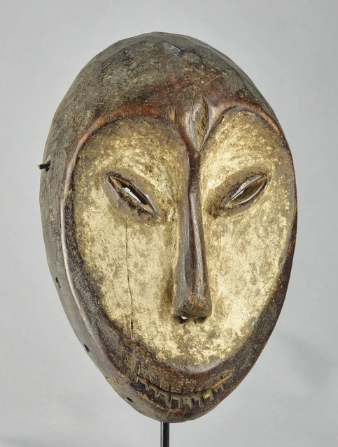 Superb LEGA Wood idimu Mask Bwami Cult Congo Zaire DRC African Tribal Art 1121