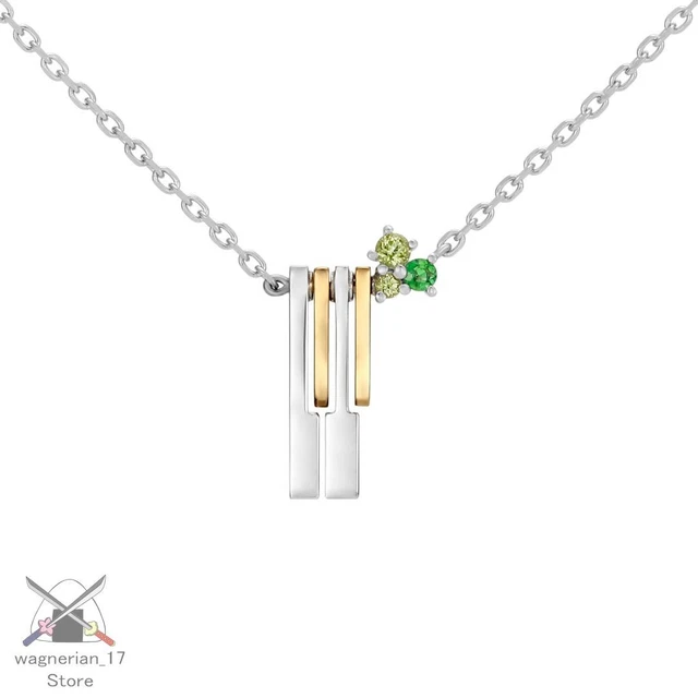 EVANGELION Shinji Kaworu Duet Necklace Silver Yellow Gold Coating U-TREASURE