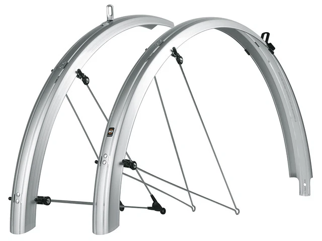 SKS Bluemels SHINY 53 Fahrrad-Schutzblech (Set) // 28" schwarz/silber/weiß