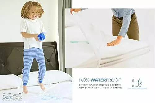 Protection de matelas imperméable contre les acariens de lit hypoallergéniques premium - sans vinyle 3