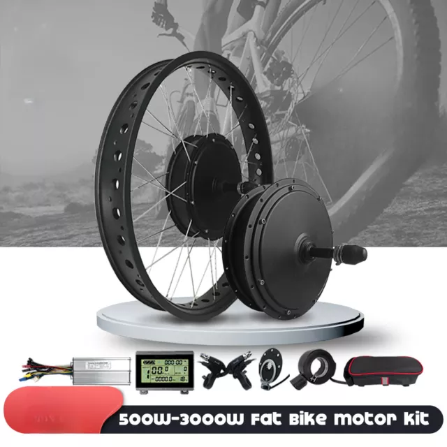 E-bike Fat Tire Conversion Kit 48V 500-3000W 20 26inch Front Rear Motor Wheel