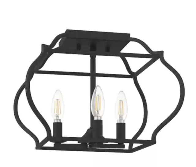 3 available DSI Lighting 3-Light Flush Mount with Matte Black Finish Save $$