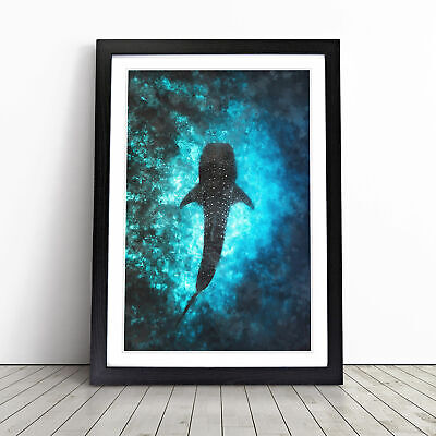 Whale Shark Framed Canvas Wall Art Painting Home Decor Poster Print Picture