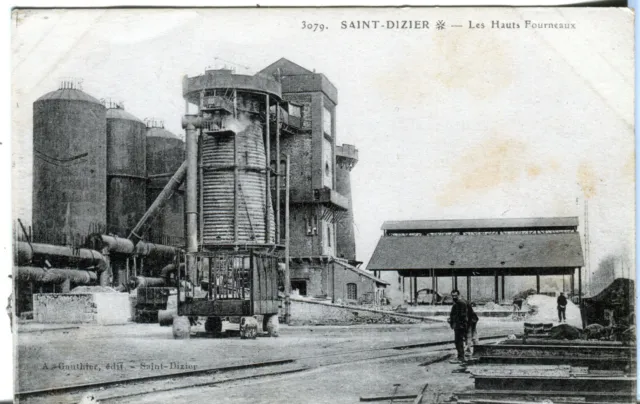 France Saint-Dizier - Les Hauts Fourneaux Metallurgy Blast Furnaces old postcard