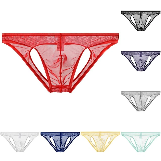 Lingerie Couple Intimite Casey Kevin String Homme Sexy - Tanga Transparent - Lot 4 Couleurs - Confortable Et Mode Culotte Homme Transparente