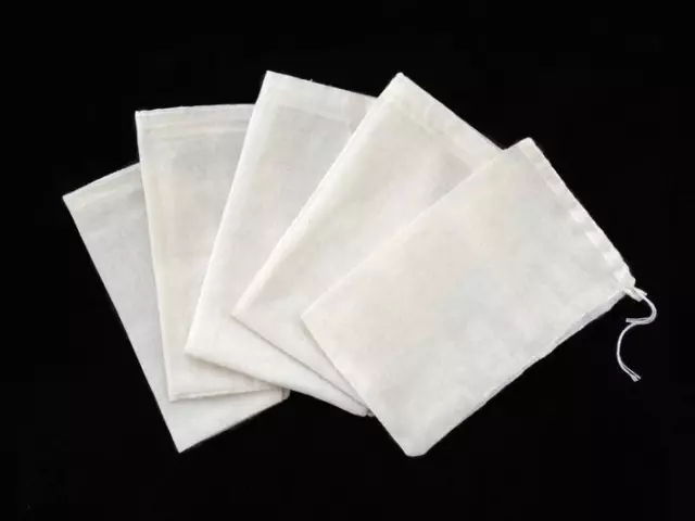 100 PCS 4x6 Cotton Muslin Drawstring Reusable Bags Packing Bath Soap Herbs Tea