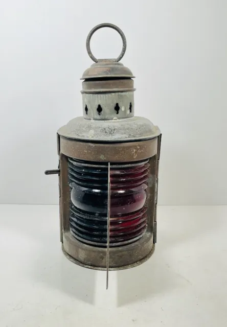 Antique Kilborn Sauer Perko Style Navigation Nautical Lantern And Electric Lamp