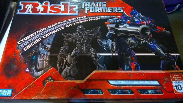 TRANSFORMERS RISK BOARD Game CYBERTRON BATTLE complete card minis ...