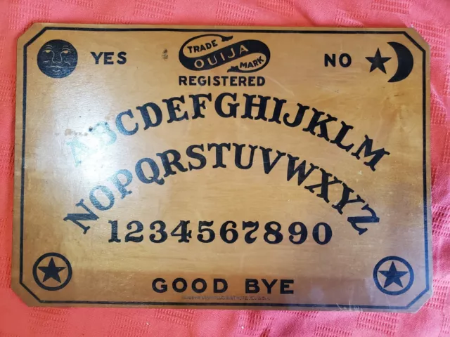 Vintage Mystifying Oracle Talking Board Large Wood Ouija Board William Fuld 1938