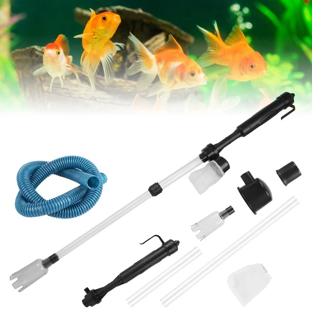 Electric Fish Tank Aquarium Siphon Pump Vacuum Gravel Water Filter Cleaner Pipe