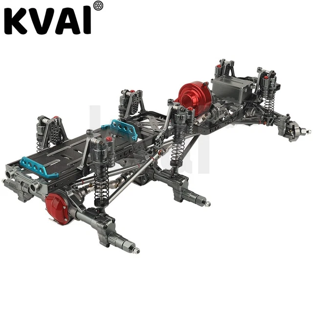 METAL CHASSIS FRAME 6x6 with 3 Portal Axles For Axial SCX10 1/10 DIY RC