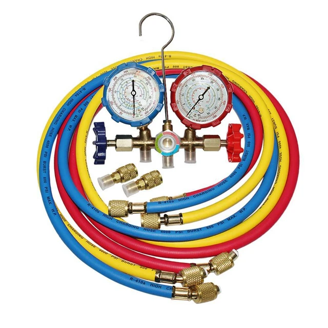 R410A R22 R134A HVAC A/C Refrigeration Kit AC Manifold Gauge Set Auto