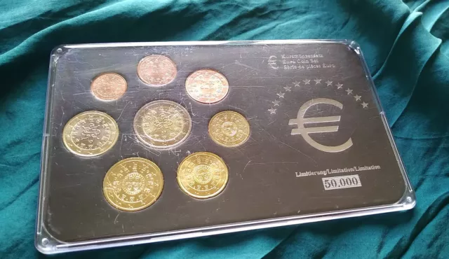 KMS Euro Kursmünzensatz Portugal  🇵🇹 2002 - mit Zertifikat