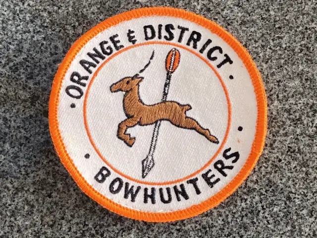 Souvenir cloth badge - Orange & District Bowhunters - Sewing Hunting / Sport