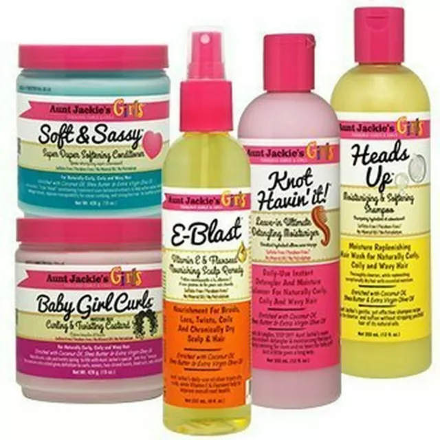 Aunt Jackie's Girls Fabulous Curls & Coils Kids Hair Care Products Full Sets!!