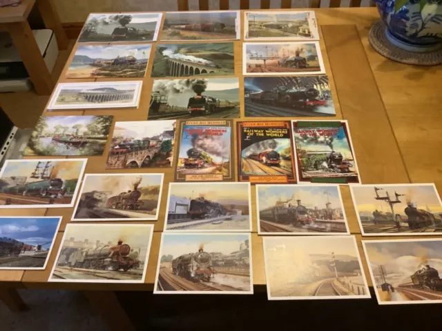 Steam Train Greetings cards, postcards job lot x 24