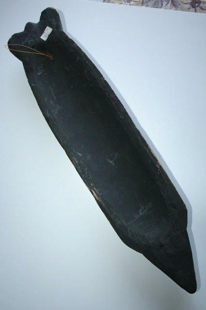 Old Vintage Ethnographic Wooden Long Mask Indonesia Hand Carved and Painted 19" 4