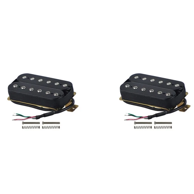 2X Electric Guitar Humbucker Pickups Neck Alnico V Pickup Black O3E4