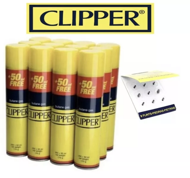 CLIPPER High Quality Universal Gas Lighter Butane Fuel Fluid Refill 300ML &Flint